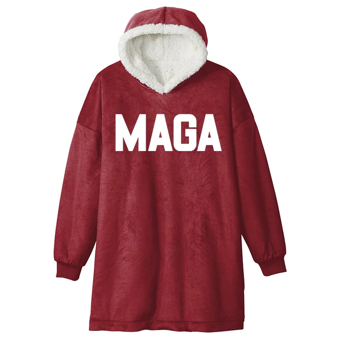 MAGA Make America Great Again Red Hats For Trump Hooded Wearable Blanket