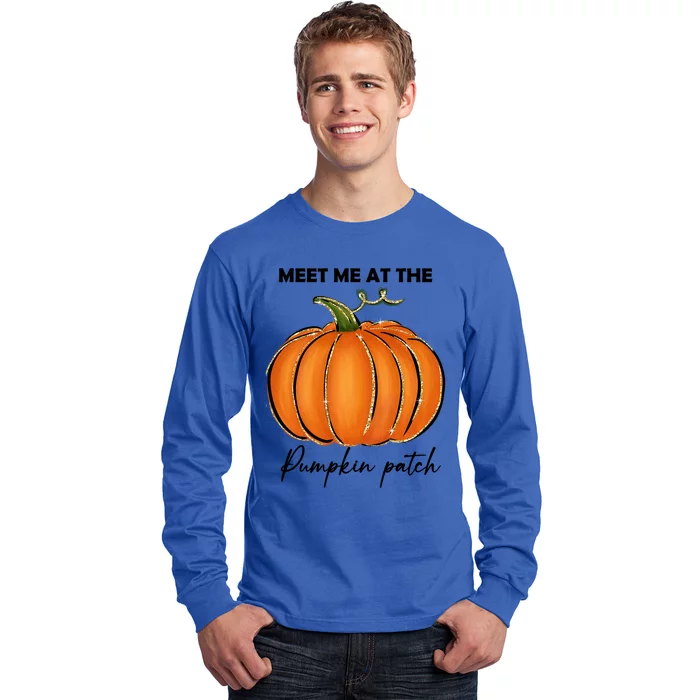 Meet Me At The Pumpkin Patch Cute Fall Halloween Gift Long Sleeve Shirt