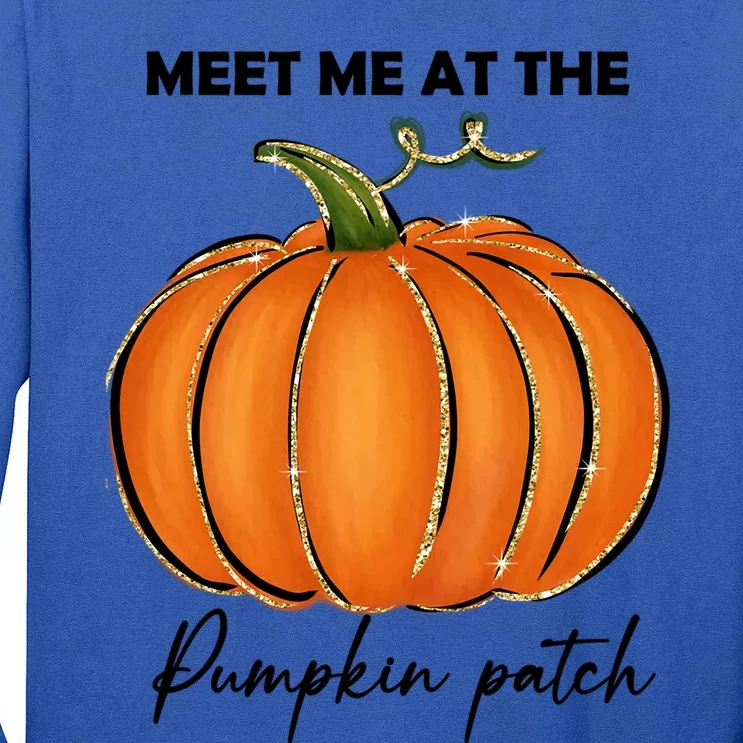 Meet Me At The Pumpkin Patch Cute Fall Halloween Gift Long Sleeve Shirt