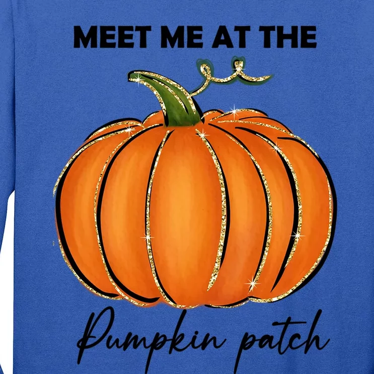 Meet Me At The Pumpkin Patch Cute Fall Halloween Gift Tall Long Sleeve T-Shirt