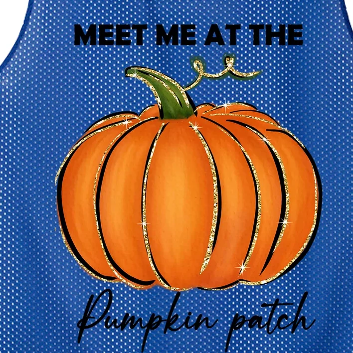 Meet Me At The Pumpkin Patch Cute Fall Halloween Gift Mesh Reversible Basketball Jersey Tank