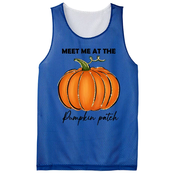 Meet Me At The Pumpkin Patch Cute Fall Halloween Gift Mesh Reversible Basketball Jersey Tank