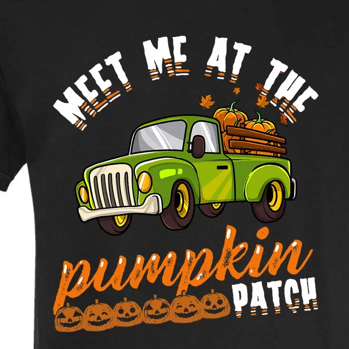 Meet Me At The Pumpkin Patch Truck Thanksgiving Farmer Garment-Dyed Heavyweight T-Shirt