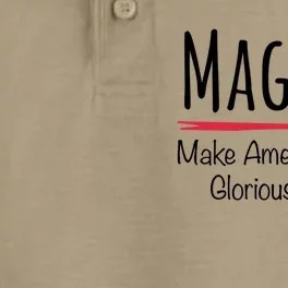 Magaga Make America Great And Glorious Again Gift Dry Zone Grid Performance Polo