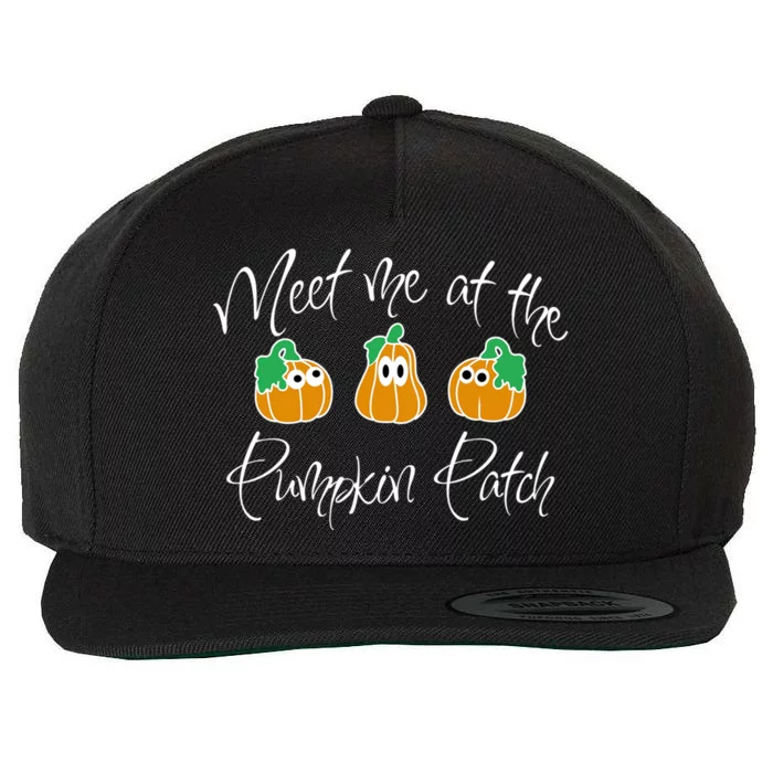 Meet Me At The Pumpkin Patch Fall Halloween Cool Gift Wool Snapback Cap