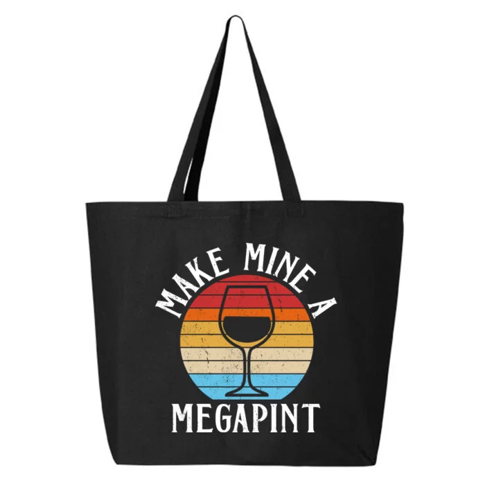 Make Mine A Megapint Wine Lover Johnny Depp 25L Jumbo Tote