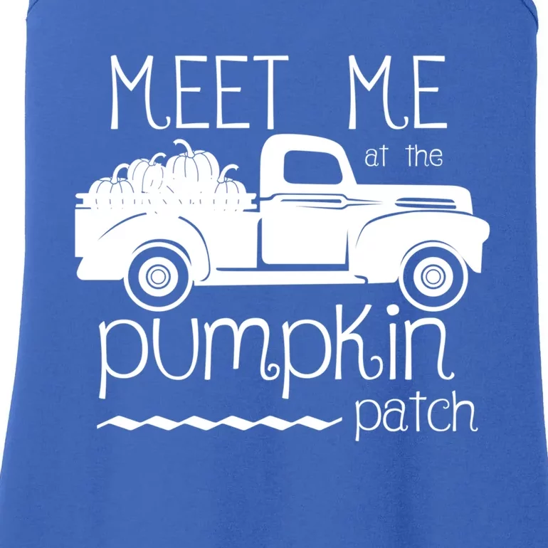 Meet Me At The Pumpkin Patch Fall Harvest Truck Autumn Lover Cute Gift Ladies Essential Tank