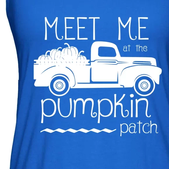 Meet Me At The Pumpkin Patch Fall Harvest Truck Autumn Lover Cute Gift Ladies Essential Flowy Tank