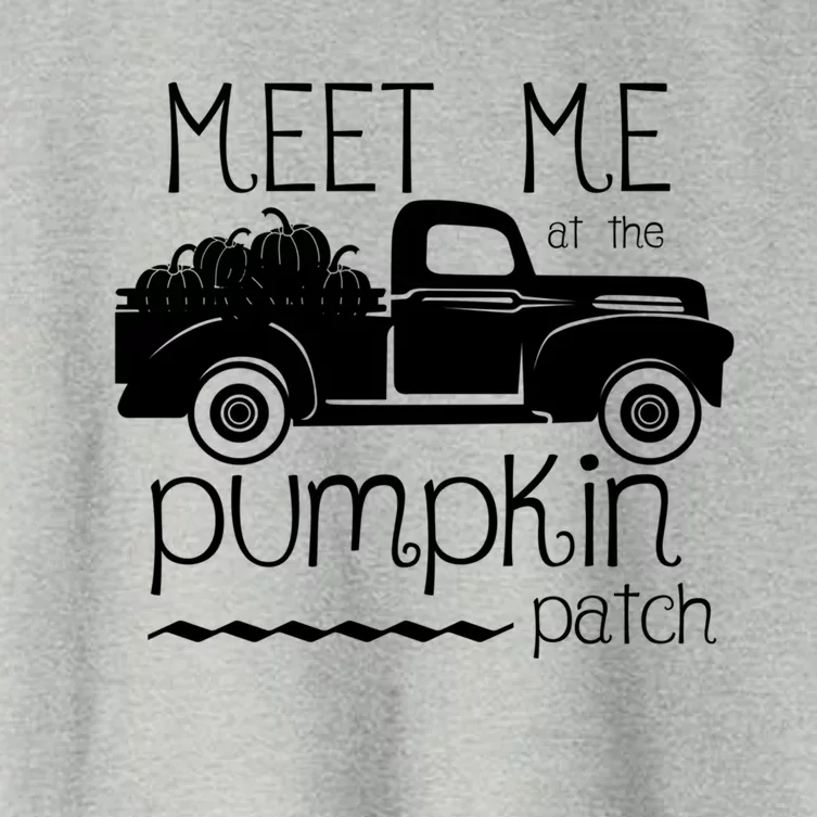 Meet Me At The Pumpkin Patch Fall Harvest Truck Autumn Lover Cute Gift Women's Crop Top Tee