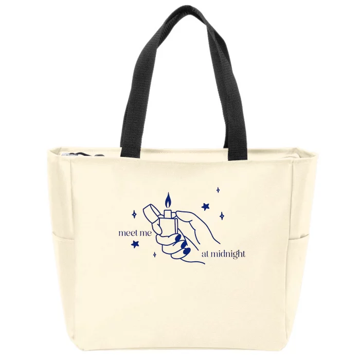 Meet Me At Midnight TS Lover Swiftie Trending Gift Idea Zip Tote Bag