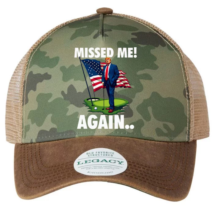 Missed Me Again You Missed Trump Golf 2024 Legacy Tie Dye Trucker Hat