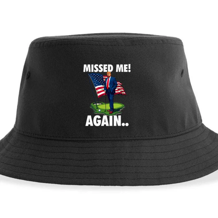 Missed Me Again You Missed Trump Golf 2024 Sustainable Bucket Hat