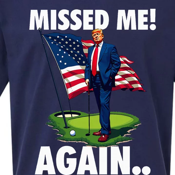 Missed Me Again You Missed Trump Golf 2024 Sueded Cloud Jersey T-Shirt