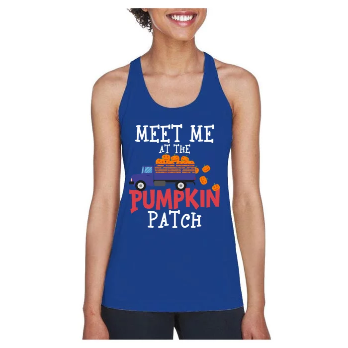 Meet Me At The Pumpkin Patch Extreme Fall Lover Cute Gift Women's Racerback Tank