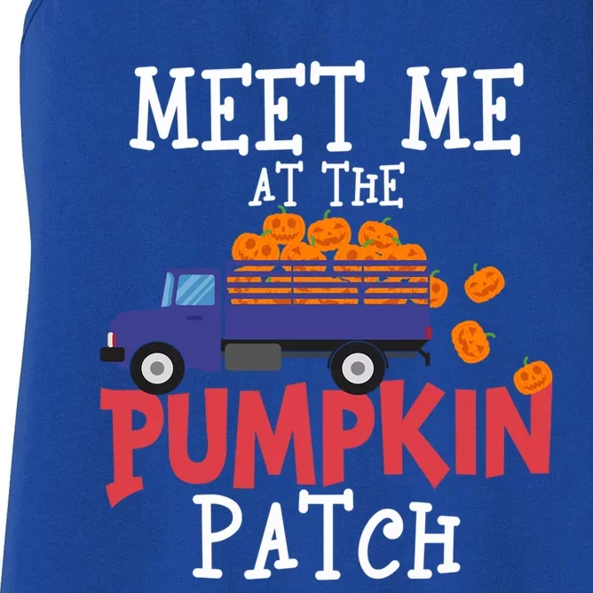 Meet Me At The Pumpkin Patch Extreme Fall Lover Cute Gift Women's Racerback Tank