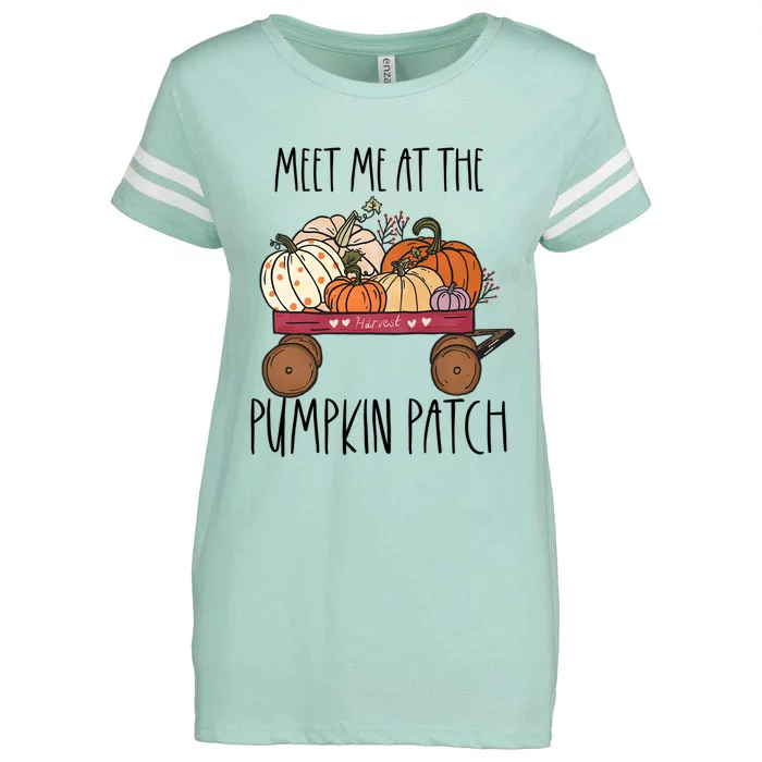 Meet Me At The Pumpkin Patch Mom Fall Funny Gift Enza Ladies Jersey Football T-Shirt