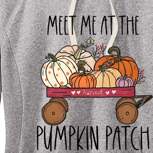 Meet Me At The Pumpkin Patch Mom Fall Funny Gift Women's Fleece Hoodie