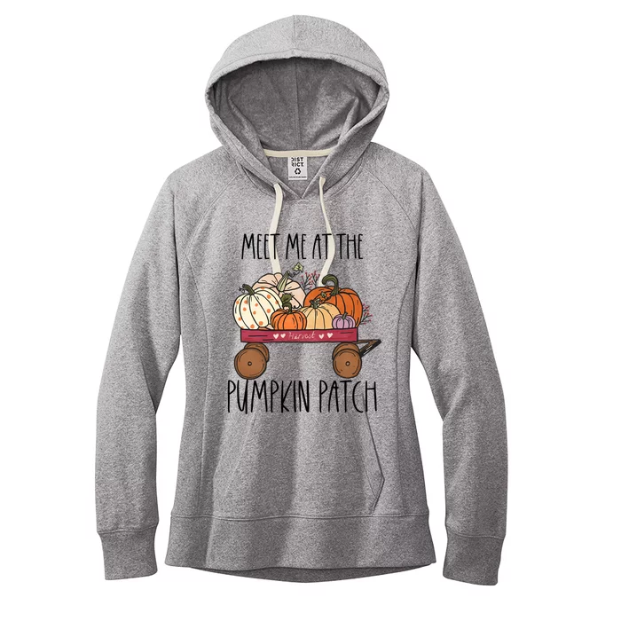 Meet Me At The Pumpkin Patch Mom Fall Funny Gift Women's Fleece Hoodie