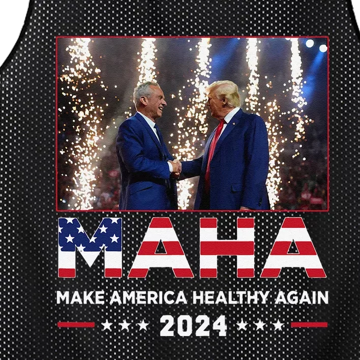 Maha Make America Healthy Again Trump Kennedy 2024 Gift Mesh Reversible Basketball Jersey Tank