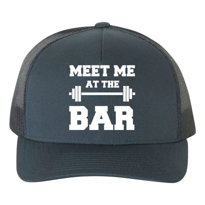 Meet Me At The Bar Cool Gym Pun Design For Weight Lifters Gift Yupoong Adult 5-Panel Trucker Hat