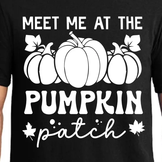 Meet Me At The Pumpkin Patch Fall October Autumn Design Gift Pajama Set