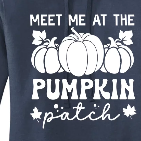 Meet Me At The Pumpkin Patch Fall October Autumn Design Gift Women's Pullover Hoodie