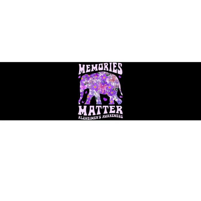 Memories Matter AlzheimerS Awareness Purple Elephant Flower Bumper Sticker