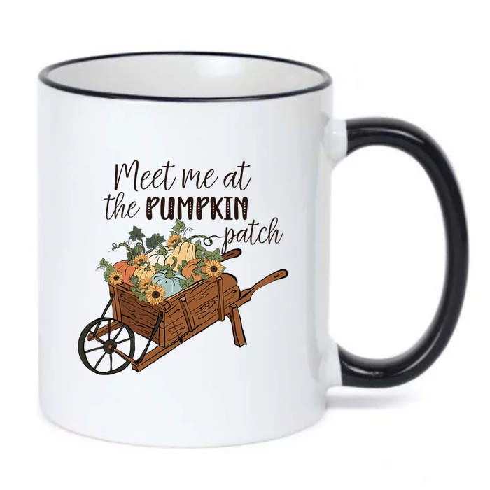 Meet Me At The Pumpkin Patch Graphic Cute Autumn Cool Gift Black Color Changing Mug