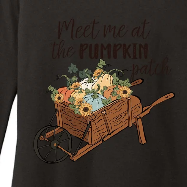 Meet Me At The Pumpkin Patch Graphic Cute Autumn Cool Gift Womens CVC Long Sleeve Shirt