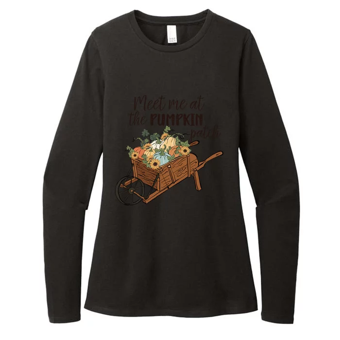 Meet Me At The Pumpkin Patch Graphic Cute Autumn Cool Gift Womens CVC Long Sleeve Shirt