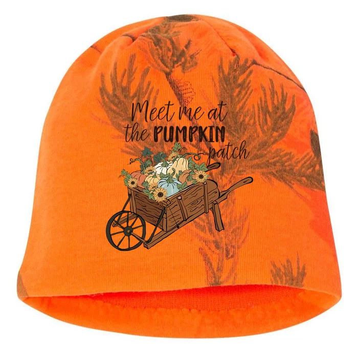 Meet Me At The Pumpkin Patch Graphic Cute Autumn Cool Gift Kati - Camo Knit Beanie