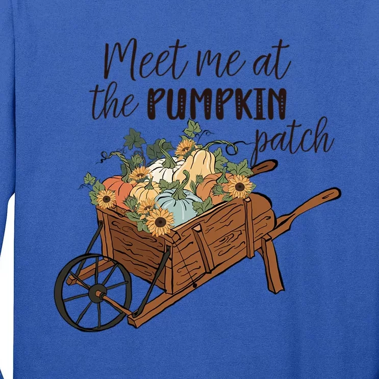 Meet Me At The Pumpkin Patch Graphic Cute Autumn Cool Gift Tall Long Sleeve T-Shirt