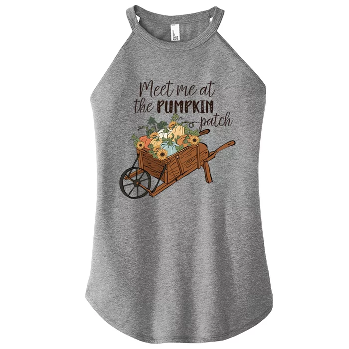 Meet Me At The Pumpkin Patch Graphic Cute Autumn Cool Gift Women’s Perfect Tri Rocker Tank