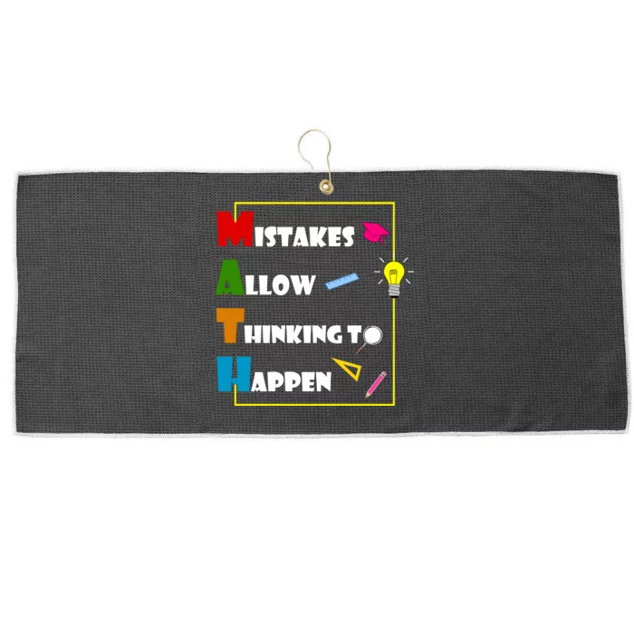 Math Mistakes Allow Thinking To Happen Large Microfiber Waffle Golf Towel