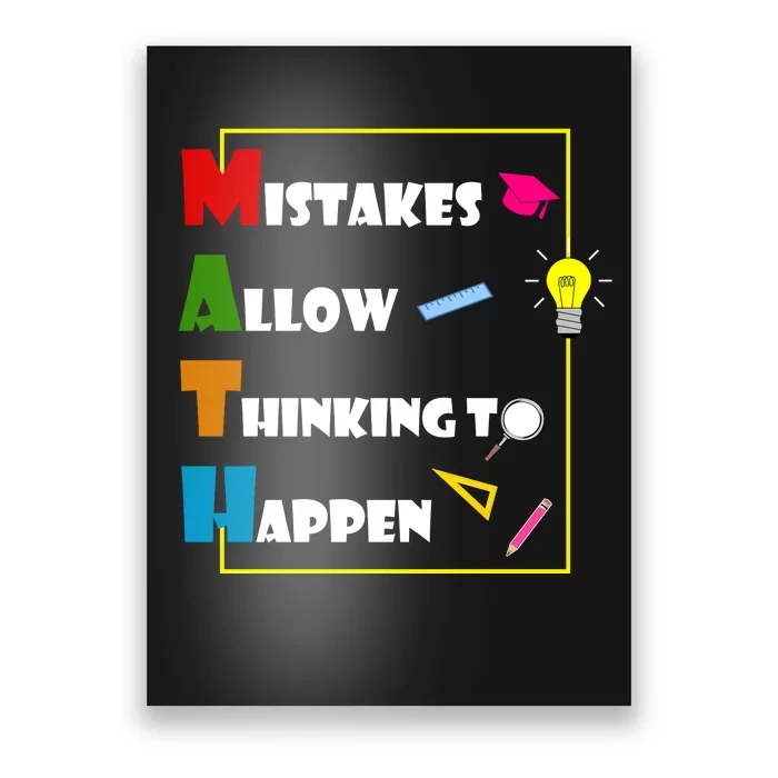 Math Mistakes Allow Thinking To Happen Poster