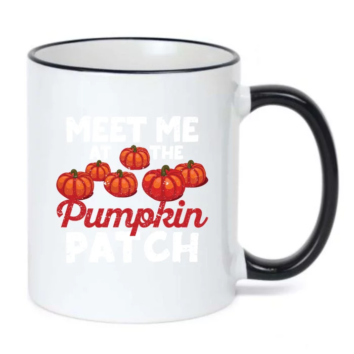 Meet Me At The Pumpkin Patch Funny Fall Thanksgiving Turkey Gift Black Color Changing Mug