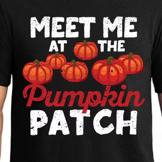 Meet Me At The Pumpkin Patch Funny Fall Thanksgiving Turkey Gift Pajama Set