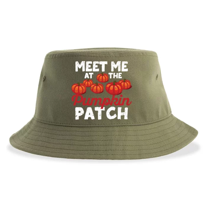 Meet Me At The Pumpkin Patch Funny Fall Thanksgiving Turkey Gift Sustainable Bucket Hat