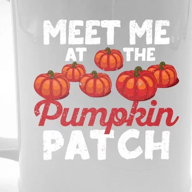 Meet Me At The Pumpkin Patch Funny Fall Thanksgiving Turkey Gift Front & Back Beer Stein