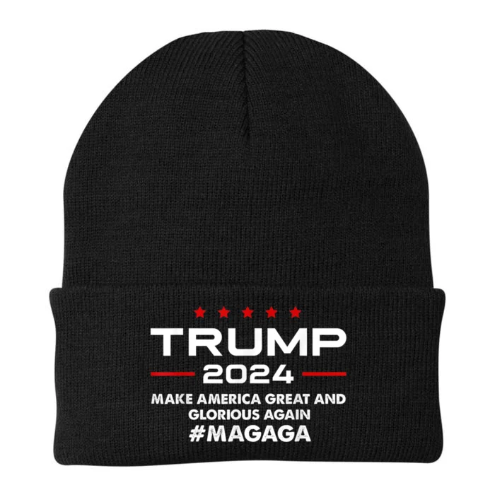 Magaga Make America Great And Glorious Again Trump 2024 Knit Cap Winter Beanie