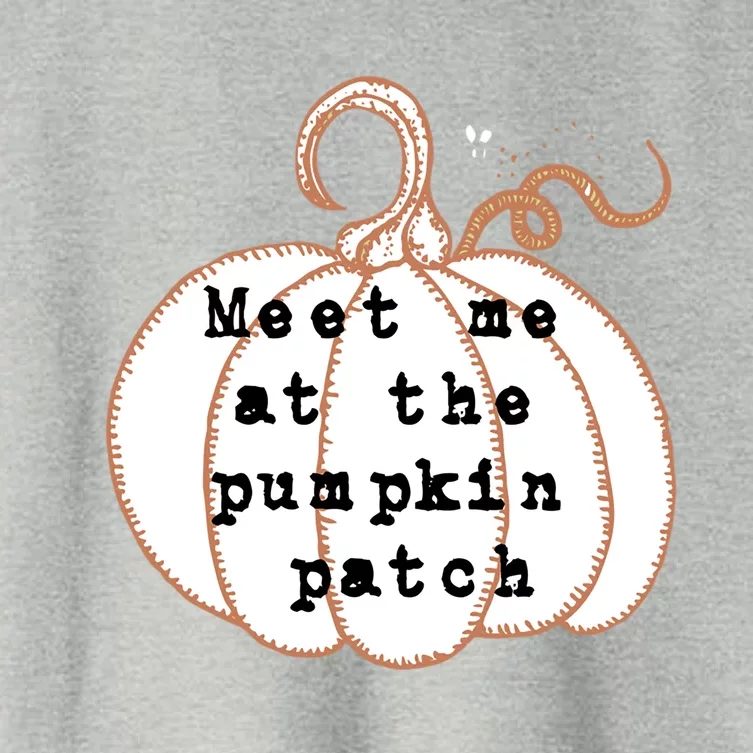 Meet Me At The Pumpkin Patch Halloween Fall Harvest Gift Women's Crop Top Tee