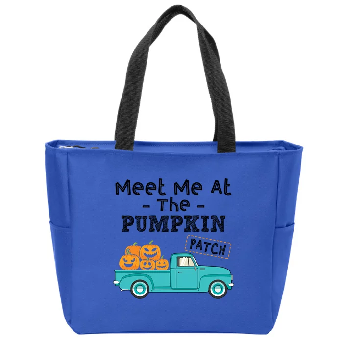 Meet Me At The Pumpkin Patch Funny Halloween Costume Gift Zip Tote Bag