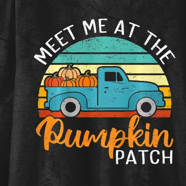 Meet Me at The Pumpkin Patch Thanksgiving Fall Hooded Wearable Blanket