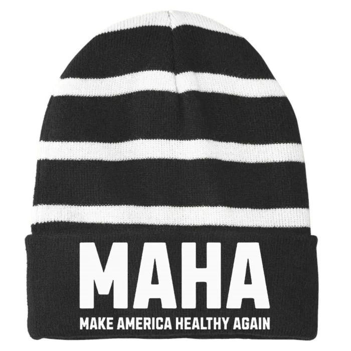 Maha Make America Healthy Again Striped Beanie with Solid Band