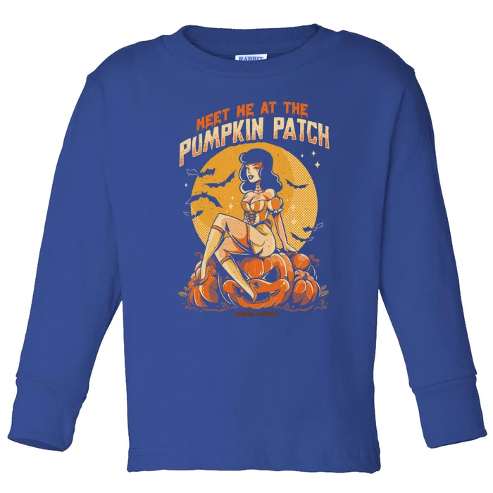 Meet Me At The Pumpkin Patch Halloween Cool Gift Toddler Long Sleeve Shirt