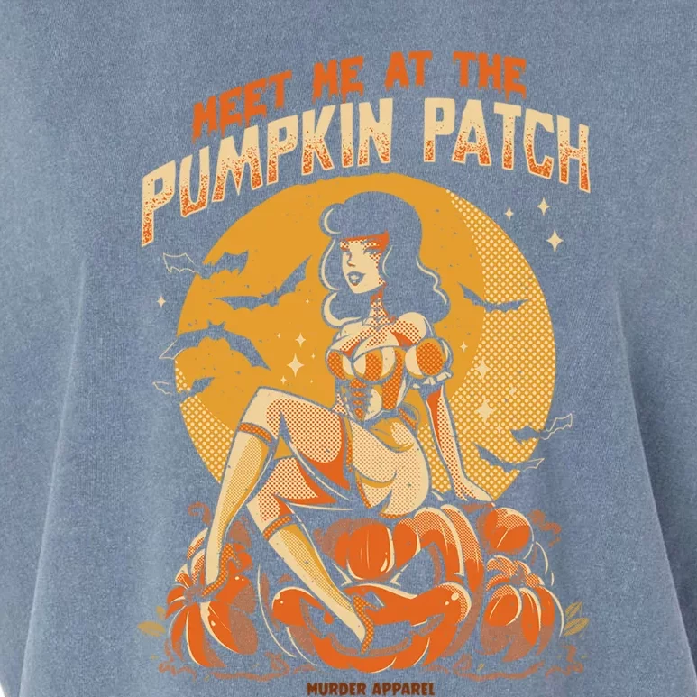 Meet Me At The Pumpkin Patch Halloween Cool Gift Garment-Dyed Women's Muscle Tee