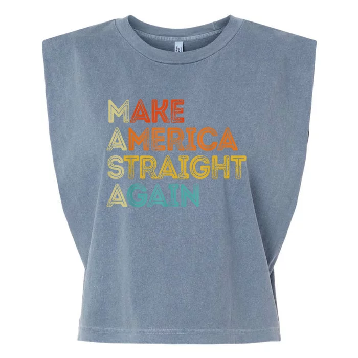 MASA Make America Straight Again Political 4th Of July Garment-Dyed Women's Muscle Tee