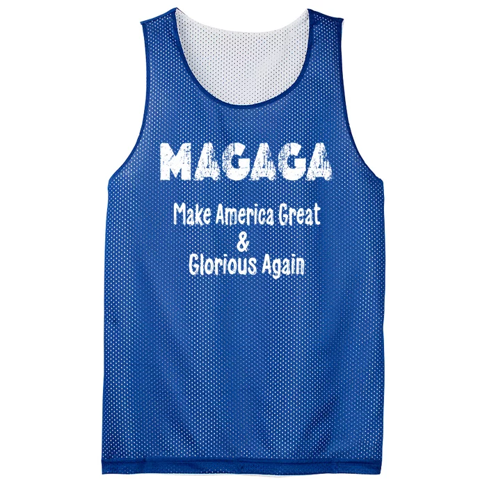 Magaga Make America Great And Glorious Again Gift Mesh Reversible Basketball Jersey Tank