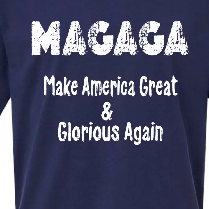 Magaga Make America Great And Glorious Again Gift Sueded Cloud Jersey T-Shirt