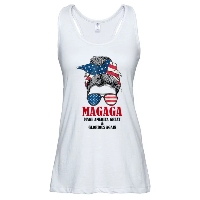 Magaga Make America Great And Glorious Again Trump 2024 Ladies Essential Flowy Tank